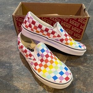 Colorful Checkered Vans Shoes